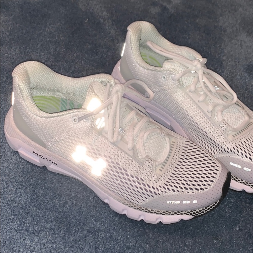 Under Armour white running shoes